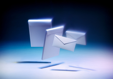 envelopes flying